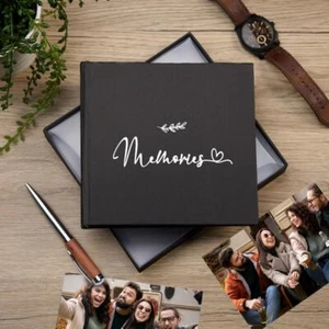 Memories Black Photo Album With Leaf Design For 50 x 6 by 4 Photos - Picture 1 of 3
