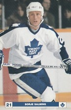 1980'S BORJE SALMING NHL TORONTO MAPLE LEAFS LARGE POSTCARD