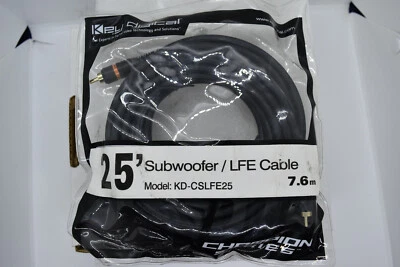 Gold SUBWOOFER/LFE  Digital Audio Video Cable 25 ft NEW  DESIGNED IN USA - Image 1 of 2
