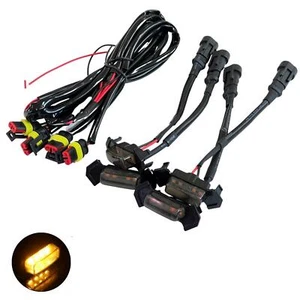 4 piezas luces TRD parrilla delantera amarillas LED para camioneta Toyota HiLux 2015-20 12V H1 - Imagen 1 de 6