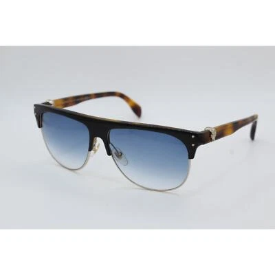 Alexander McQueen AMQ 4220/S Sunglasses 58-14-140 Tortoise Blue Foto 1 de 4