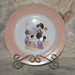 Precious Moments SELTEN 1979 10" Porzellan Teller ~ Komm, lass uns ihn anbeten Krippe - Bild 1 von 3