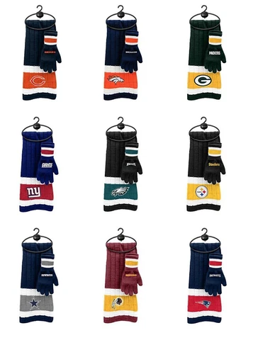 NFL Knit Scarf and Glove Set - Pick Team Cover