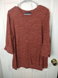 Pullover N Touch Mujer XLP Óxido Ojal Manga Abertura Dobladillo Alto Bajo Manga 3/4 - Imagen 1 de 8