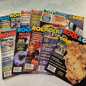 Rock & Gem Magazine 1983 Vintage Lot of 11, Rockhound Lapidary Vintage *No Sept - Picture 1 of 14
