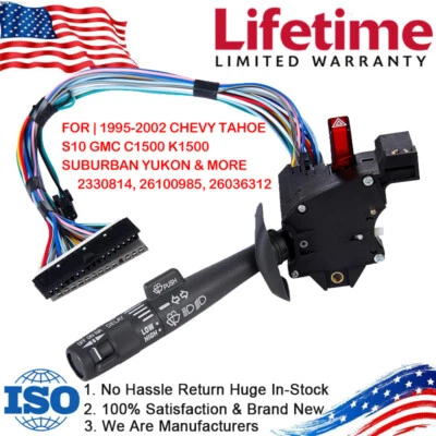 Multi-Function Combination Switch For Chevy Tahoe GMC C1500 K1500 Yukon 1995-02 - Image 1 of 4