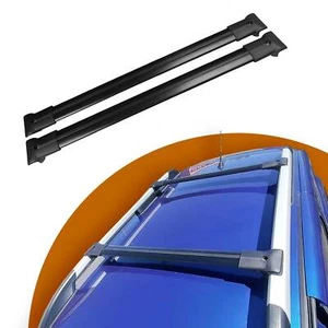 Roof Racks Cross Bars For Vw T5 Transporter 2003-2015 2 Pcs Black - Picture 1 of 6