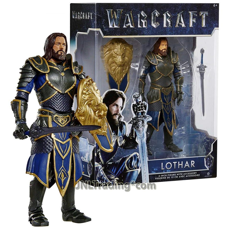 Year 2016 Warcraft Movie Series 6 Inch Tall Figure LOTHAR with Shield and Sword - Image 1 of 1