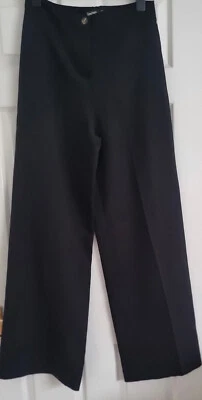 WOMEN'S TROUSERS Boohoo Black Wide Leg Trousers  Size 12 -14 UK - Image 1 of 4