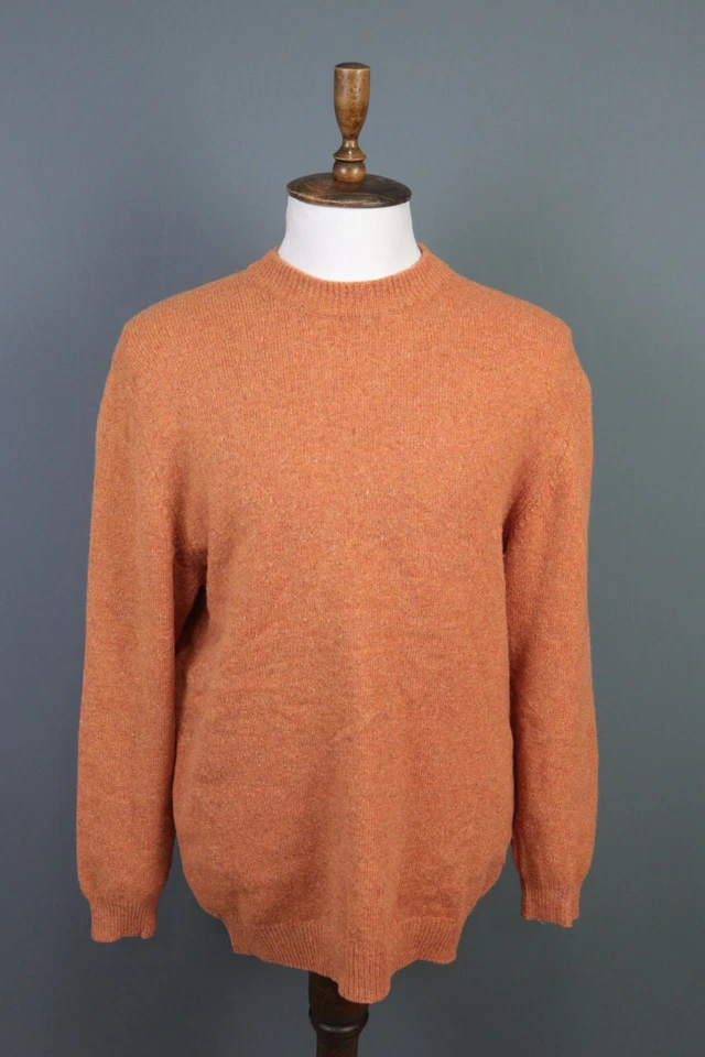CHARLES CHEVIGNON Orange Crew Neck Wool Silk Knit Sweater Size XXL - Image 1 of 4