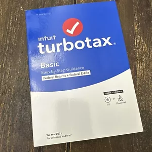SELLADO, NUEVO Intuit TurboTax Basic Federal + E-File 2021 (1 usuario) - Imagen 1 de 5