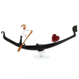 GlassOfVenice Murano Glass Venetian Gondola with Gondolier - Large - Picture 1 of 7