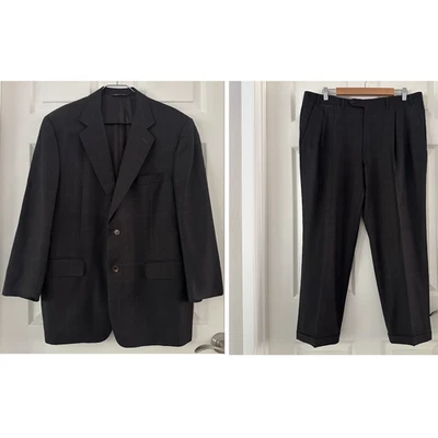 Canali Brown Plaid Wool 2 Piece Suit Set Men’s US 42 / Pant 36 *Altered* - Image 1 of 4