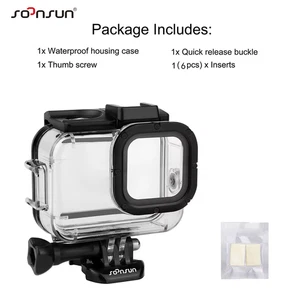 SOONSUN Custodia Impermeabile 60M per Gopro Hero 9/10/11/12/13 Custodia Protetti - Foto 1 di 13
