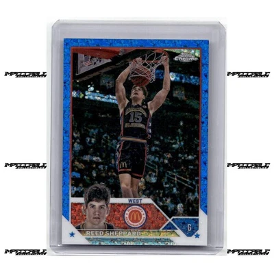 2023 Topps Chrome McDonald's A/A - Blue Diamond #22 Reed Sheppard Rookie /99 - Image 1 of 2