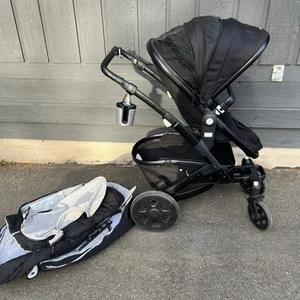 Joolz Geo2 Black w/ bassinet XL basket, footmuff, with accessories cup holder - Picture 1 of 17