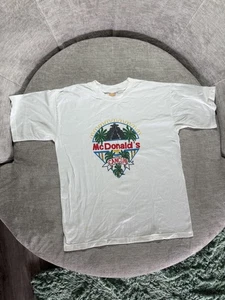 McDonald's Shirt Mens Large White Cancun Mexico Souvenir Graphic Crewneck Tee - Picture 1 of 9
