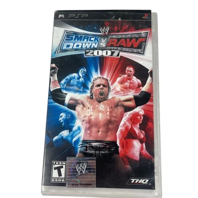 WWE Smackdown vs Raw 2007 Playstation Portátil PSP Estuche y Obras de Arte Solo SIN JUEGO Foto 1 de 3
