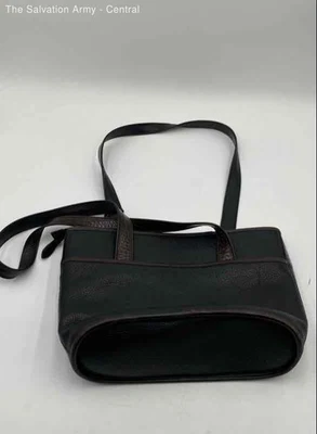 Bolso de Mano Brighton Mujer Negro Marrón Cuero Bolsillos Internos Doble Asa Foto 1 de 4