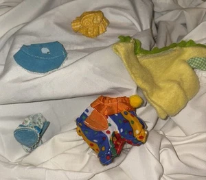 My Little Pony G1 Baby Pony Wear Lot: Dragon Suit, Clown Suit, Sun Suit + BR Hat - Picture 1 of 10