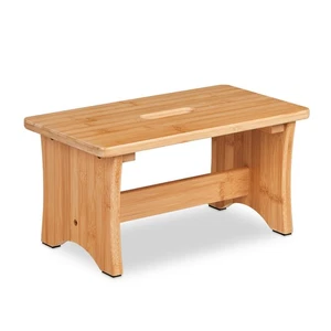 Hocker bambus Tritthocker Fußschemel Blumenhocker leicht natur stabil - Bild 1 von 8