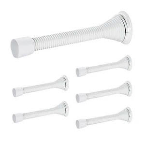 Door Stoppers, 6 Pack White Spring Door Stops with Rubber Bumper, Door Stoppe... - Picture 1 of 7