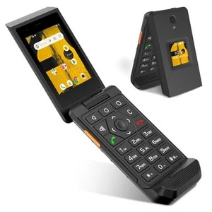 New S22 Smart Flip Phone 16GB Android 11, 2.8" Rugged, T-Mobile 4G LTE - Picture 1 of 8