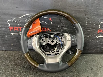 13-15 LEXUS ES350 VOLANTE ENVUELTO EN CUERO NEGRO Foto 1 de 4