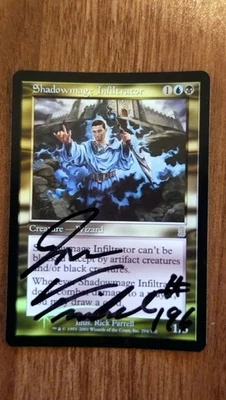 Shadowmage Infiltrator Foil Signed Magic The Gathering Creature Wizard Blue New - Image 1 of 2