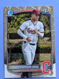 2025 Bowman Chrome Baseball Hiverson Lopez 1st Prospects Laser Refractor - Bild 1 von 10
