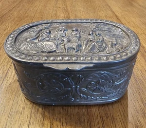 Antike Jugendstil Jennings Brüder JB Schmuck Schmuck Schmuckschatulle mit Futter Nr.d 1296 - Bild 1 von 15