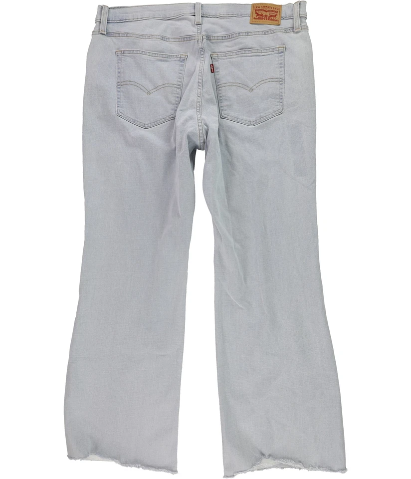 Levi's Women's Blue 726 High-Rise Flare-Leg Jeans Pants Size 18W