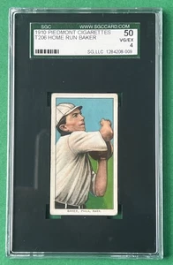 1910 T206 Home Run Baker - SGC Graded - Picture 1 of 2