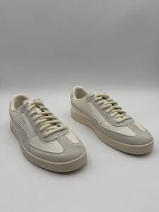 Zapatillas clásicas de cuero con cordones blancas y beige Puma para mujer talla 8 - Imagen 1 de 6