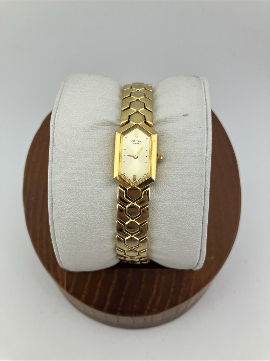 Citizen Watch Women 13mm MOP Dial Gold Tone Hexagon 5421-S41185