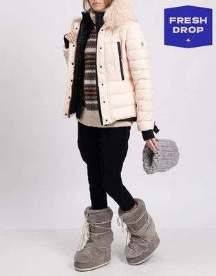 PVP €1650 MONCLER GRENOBLE Chaqueta acolchada de esquí talla 2 M piel de zorro transpirable Foto 1 de 4