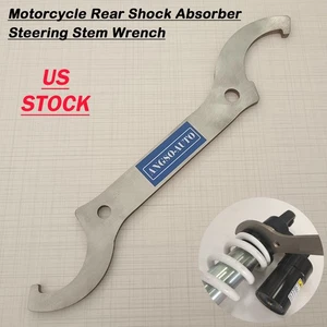 US STOCK Motorcycle Rear Shock Steering Stem Wrench Spanner Repair Tool - Picture 1 of 5