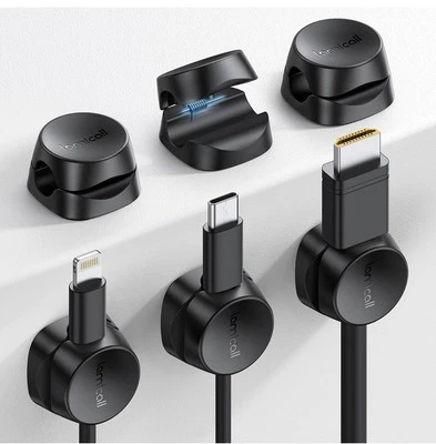 Clips de cable Lamicall, soporte organizador de cable de resorte - paquete de 6 lo último escritorio compacto... Foto 1 de 4