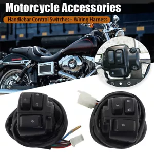 Fits For Harley Sportster 883 1200 Motorcycle 1" Handlebar Control Switch Kit - Picture 1 of 11