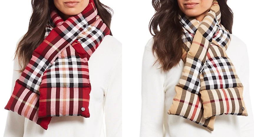 Bufanda oblonga a cuadros roja Fraas nueva con etiquetas con abertura de Dillard's Foto 1 de 1