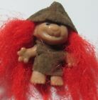 Vintage Troll Robin Hood 1.5" Standing Red Hair Brown Outfit Hat Pencil Topper