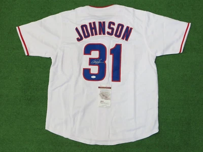 DAVEY JOHNSON CHICAGO CUBS SIGNED SEWN BASEBALL JERSEY Mets Reds Nationals JSA - Image 1 of 4