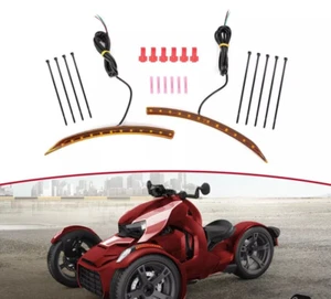 Front Fender LED Marker Lights For Can-Am Ryker 600&900 22-23 Spyder F3 RT 19-21 - Picture 1 of 13