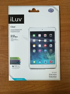 iLuv Clear Screen Protection Kit for Apple iPad Mini 1 / 2 / 3 2 Pack PET Film - Image 1 of 2