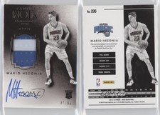 2015-16 Noir Black and White Rookies /99 Mario Hezonja RPA Rookie Patch Auto RC