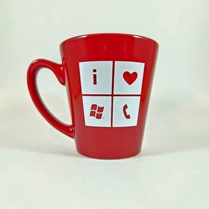 Taza de café 8 oz para Windows Phone - Coleccionable Raro Rojo I Corazón Windows Phone - Imagen 1 de 4