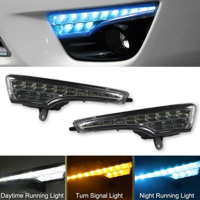 For 2013-15 Nissan Altima 3 Colors LED Fog Light DRL Daytime Running Lamps Pair - Image 1 of 4