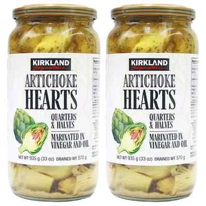 Kirkland Signature Marinated Artichoke Hearts 2x940g | In Vinegar & Oil π΄ - Picture 1 of 10