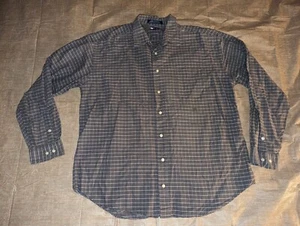 Tommy Hilfiger Shirt Mens XXL Gray Plaid Long Sleeve Button Up Casual - Picture 1 of 6