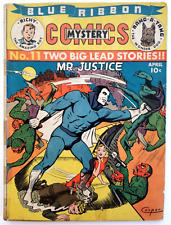 BLUE RIBBON COMICS #11 GVG 3.0 (MLJ 1941) MR. JUSTICE. VERY SCARCE.